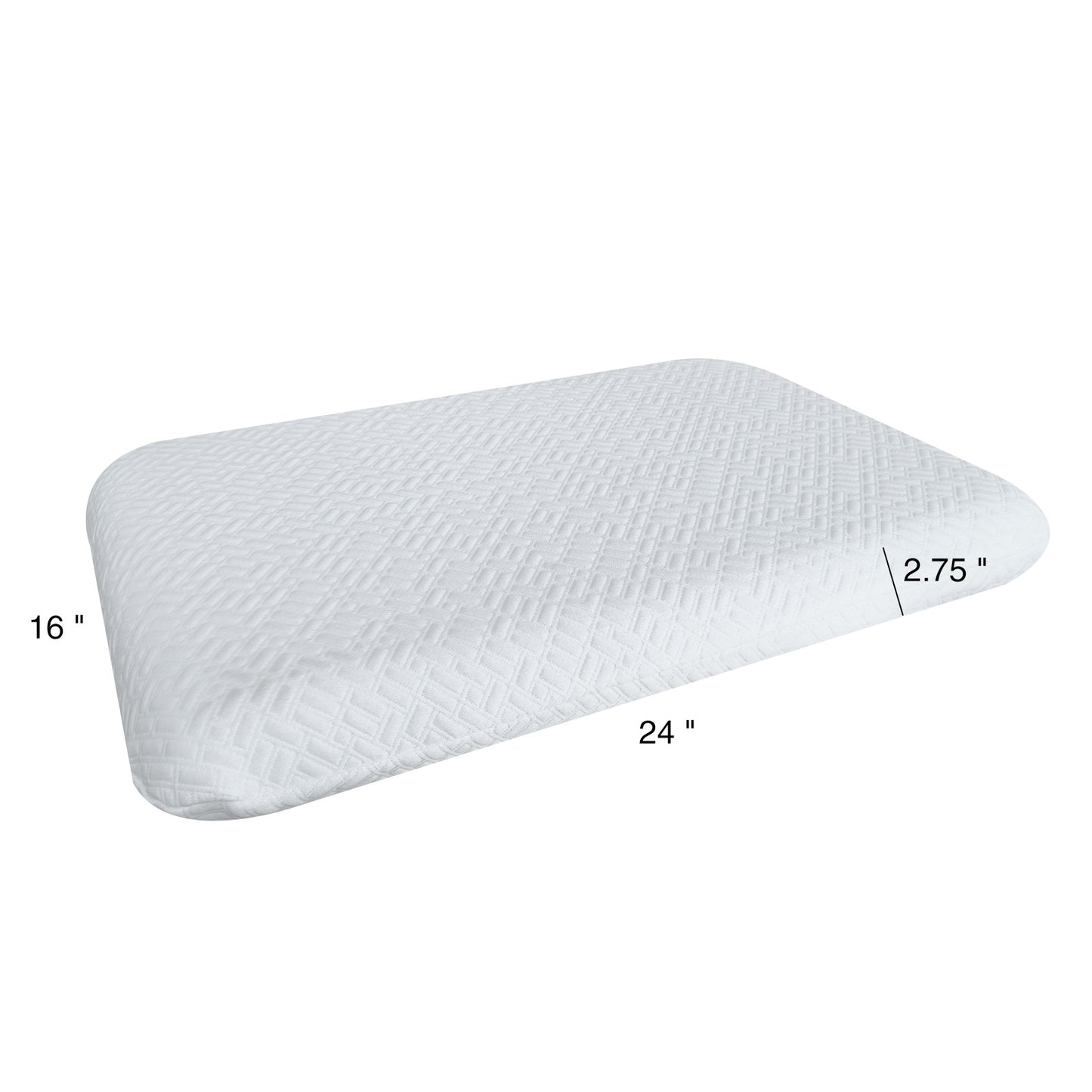bigpawl Ultra Thin Pillow for Side Sleepers & Travel - 16"x24" Slim Cooling Pillow, Breathable Pillowcase & Supportive Foam Core