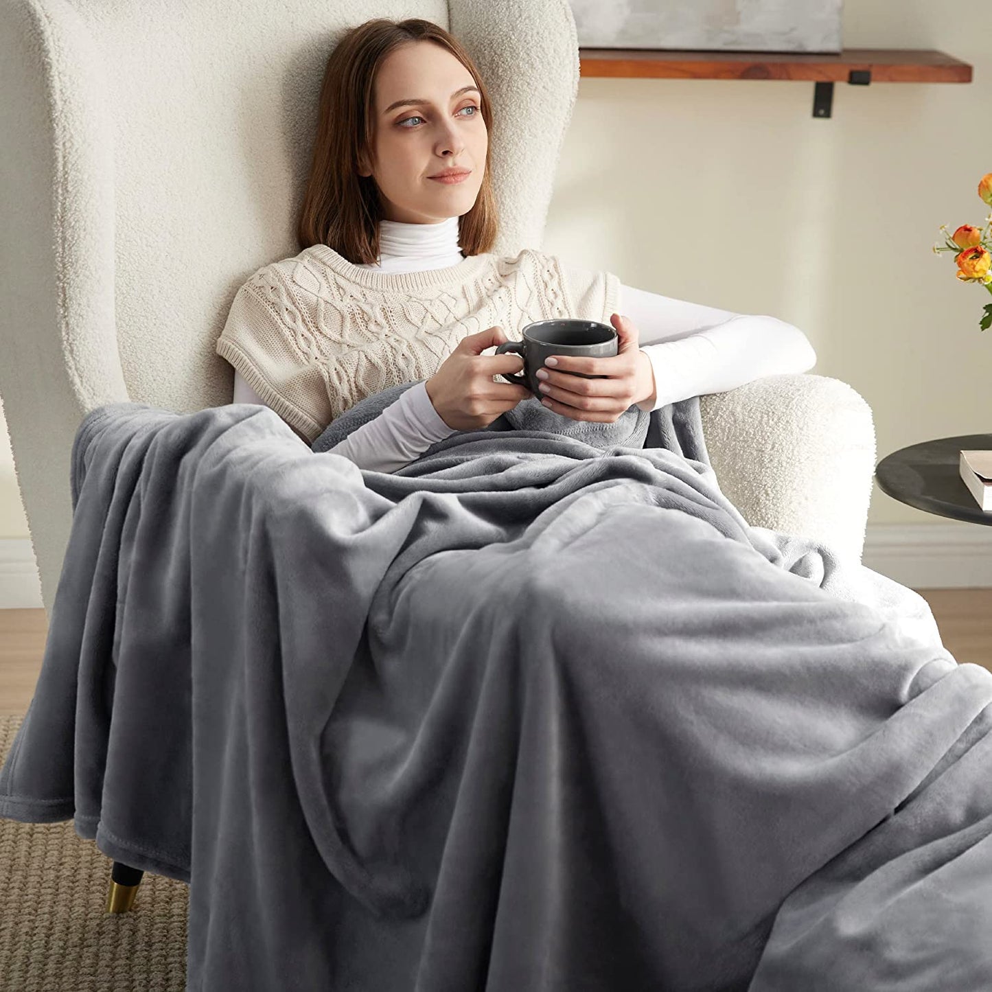 Twin Fitted Sheet Only, Gray Microfiber Bed Sheets - Deep Pocket - Ultra Soft - Easy Care