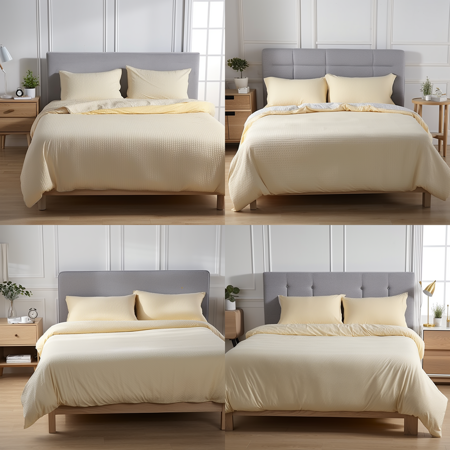 Twin Fitted Sheet Only, Gray Microfiber Bed Sheets - Deep Pocket - Ultra Soft - Easy Care