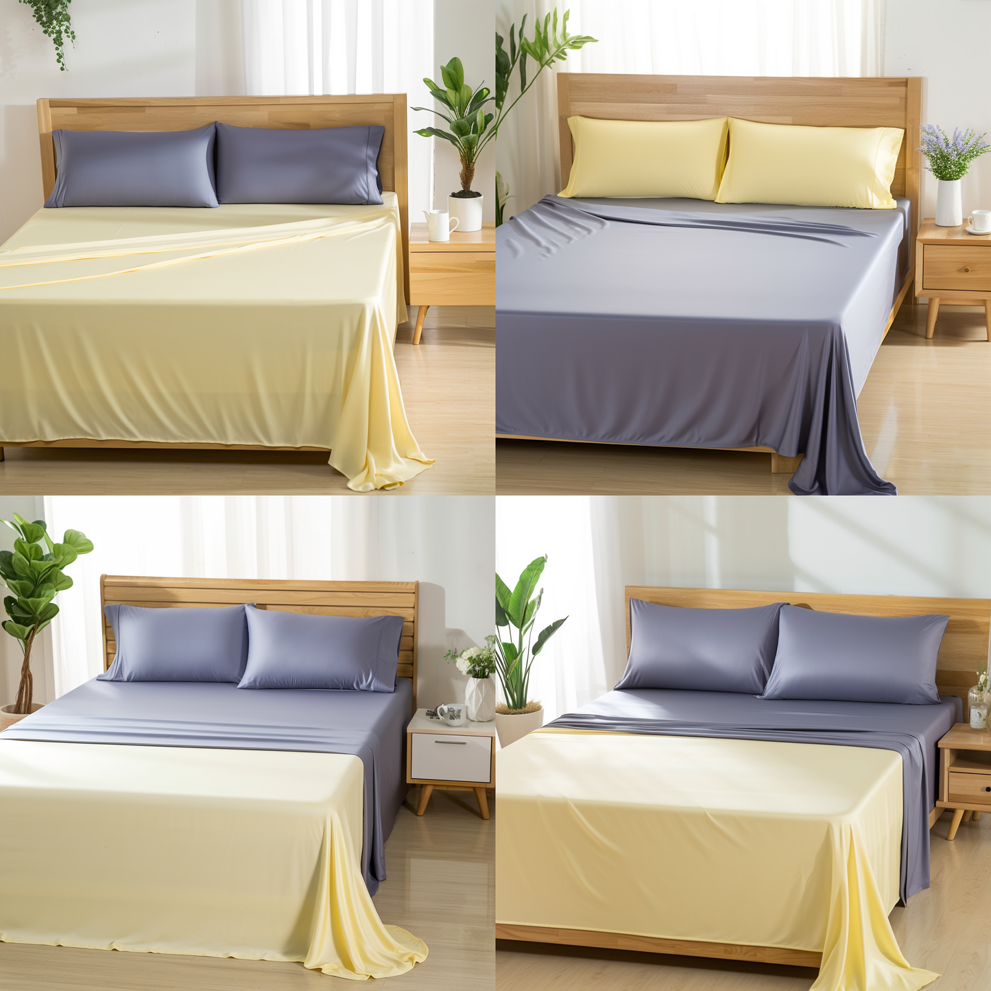 Twin Fitted Sheet Only, Gray Microfiber Bed Sheets - Deep Pocket - Ultra Soft - Easy Care